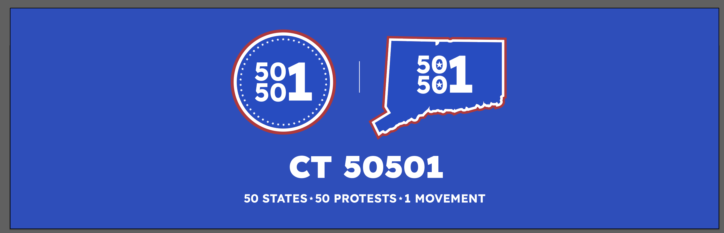 50501 CT Logo on a blue background