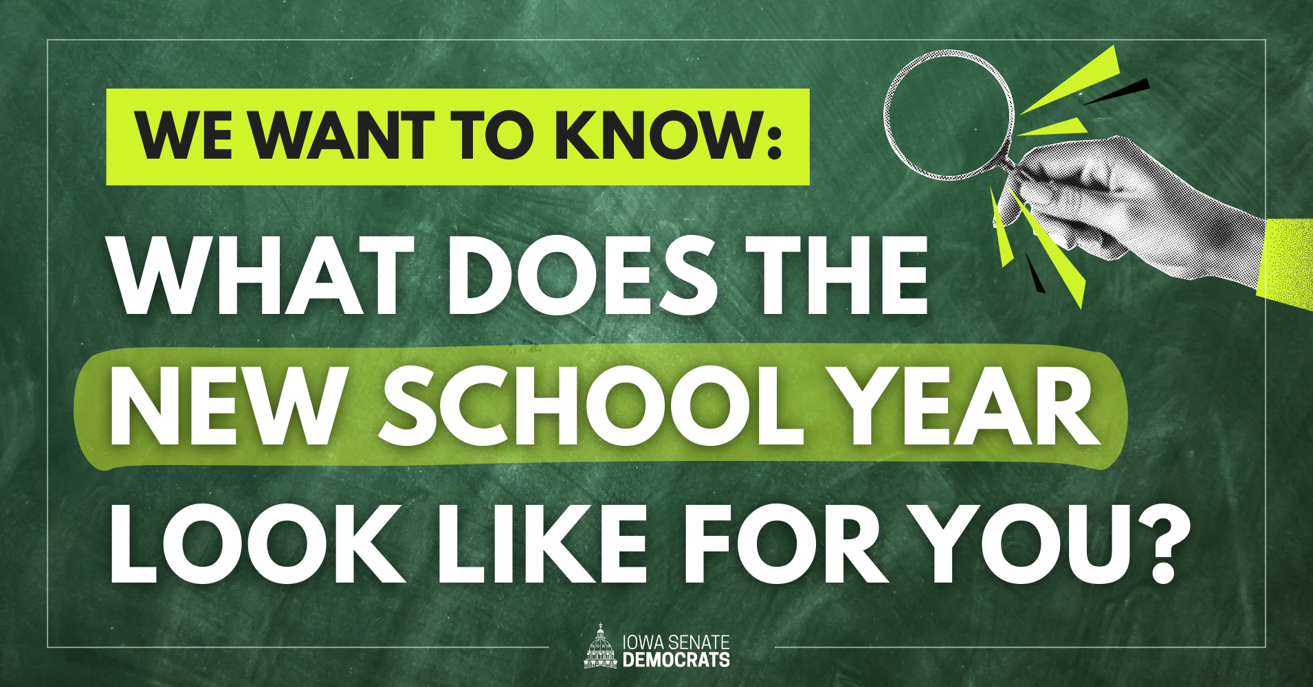 We want to know: What does the new school year look like for you?