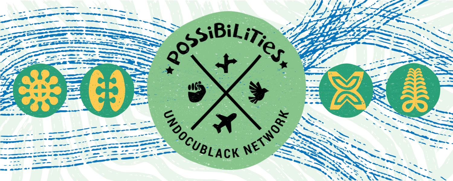 UndocuBlack Network Possibilities Campaign Logo with team's African tradition centered symbols 