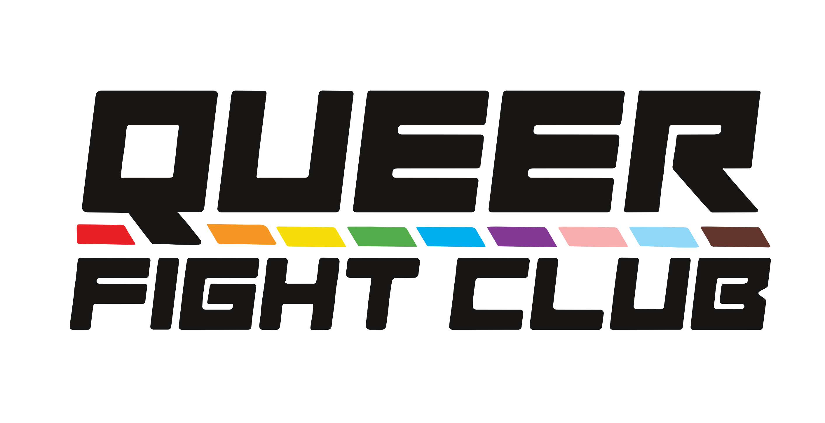 Colorful text reading "Queer Fight Club"