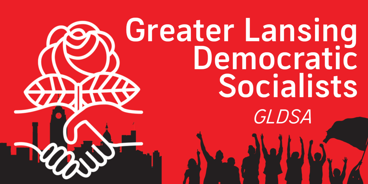 Greater Lansing Democratic Socialists decorative banner