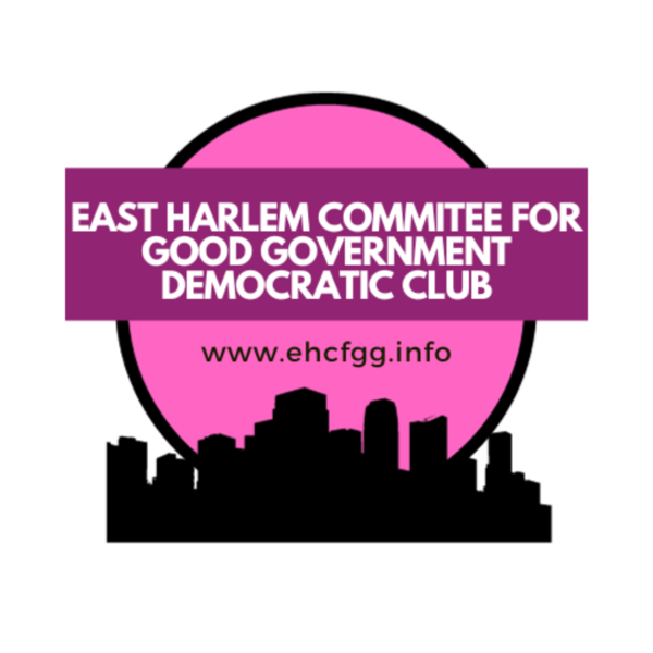 logo in pink with the words East Harlem Committee For Good Government