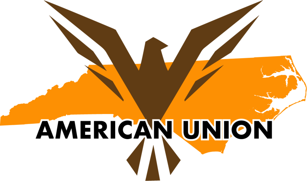 The American Union logo is displayed over North Carolina