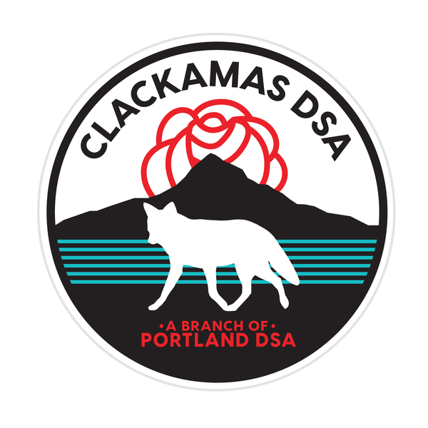 Text Reading Clackamas County Branch in front of a photograph of mt hood.