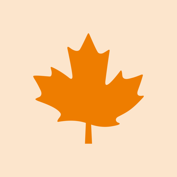 Orange NDP Maple Leaf