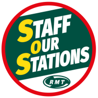 RMT logo that reads Staff Our Stations