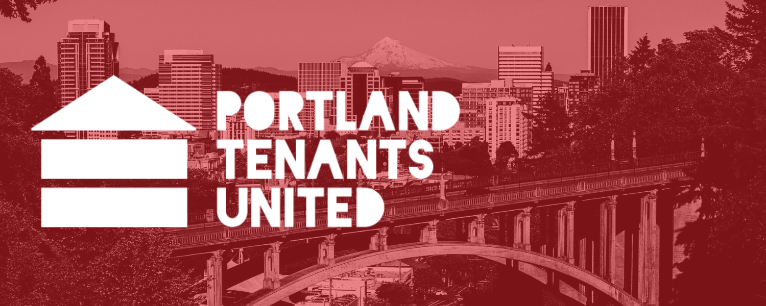 PTU Logo displayed over a desaturated image of Portland.