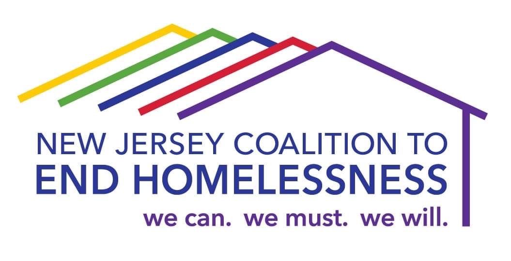 NJ Coalition to End Homelessness logo. We can, we must, we will.