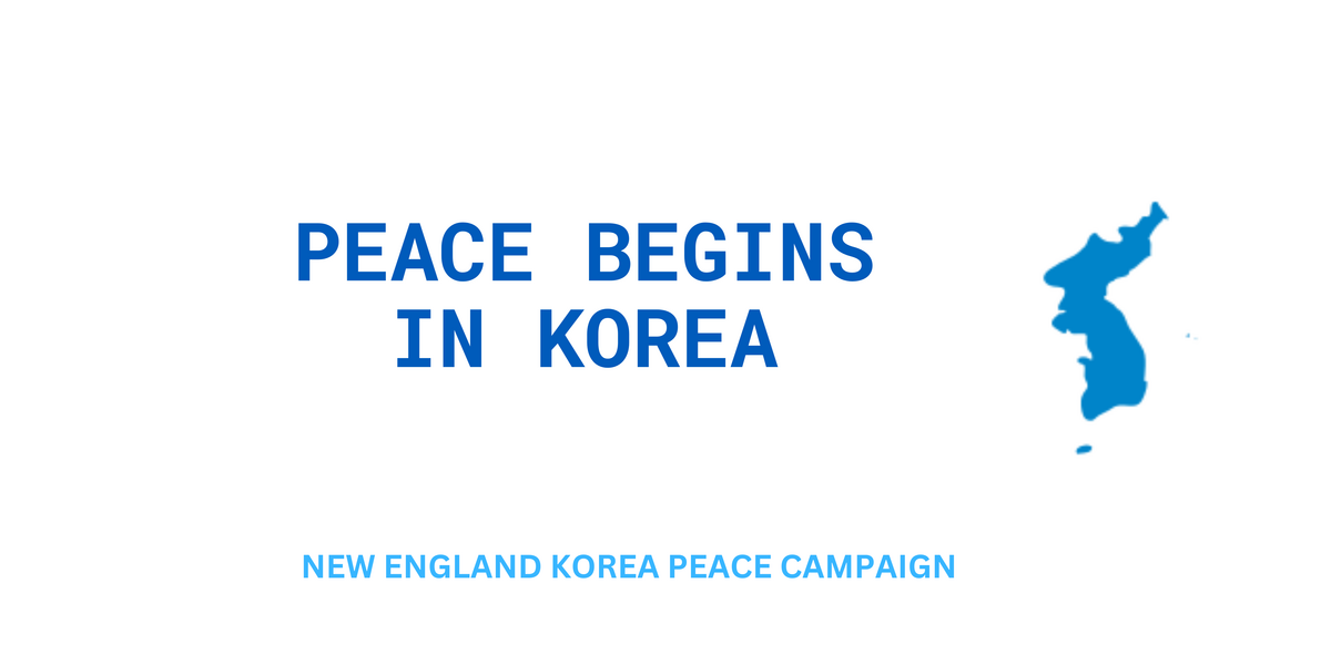 "Peace begins in Korea "promoting peace on the Korean Peninsula
