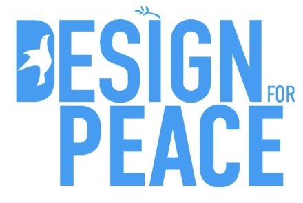 Design for Peace logo featuring a dove and twig over the 'i'