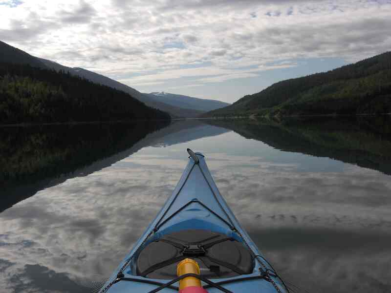 Kayak on lake