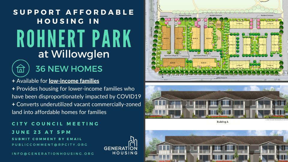 Tell the Rohnert Park City Council Support Affordable Housing at
