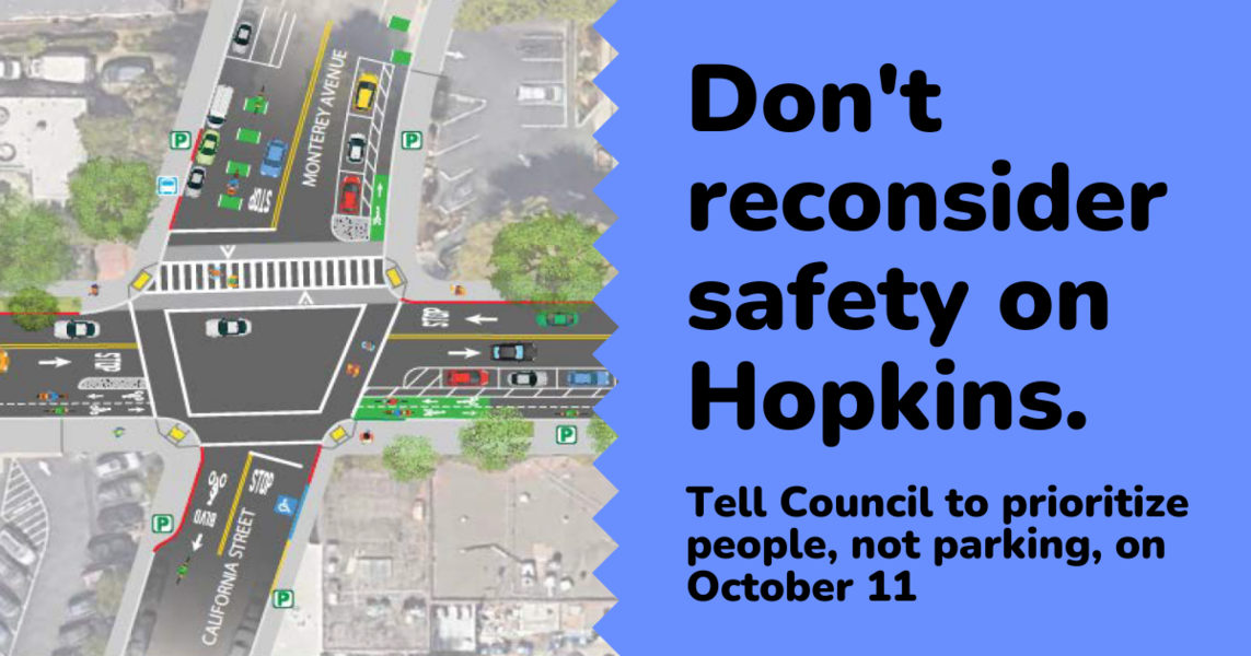 Don't reconsider safety on Hopkins! Action Network