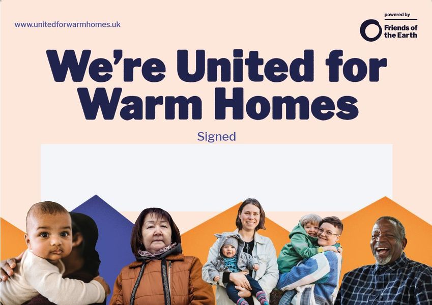 Ask your MP to support the United for Warm Homes Campaign