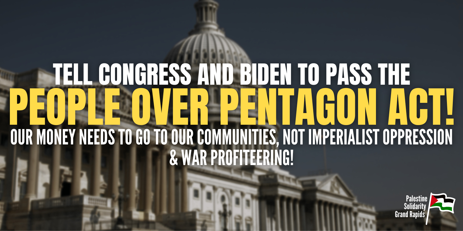 Pass the People Over Pentagon Act!