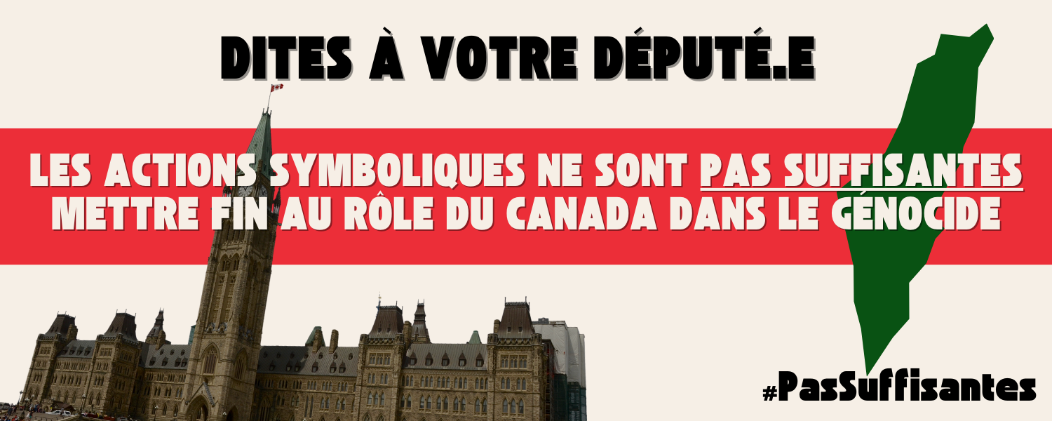 Exigez l'arrêt du génocide et de la famine à Gaza !