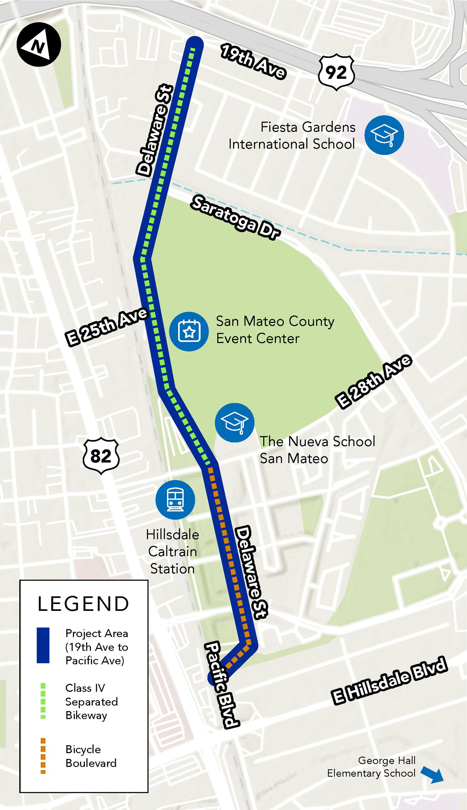 Map of Delaware safe routes to school project