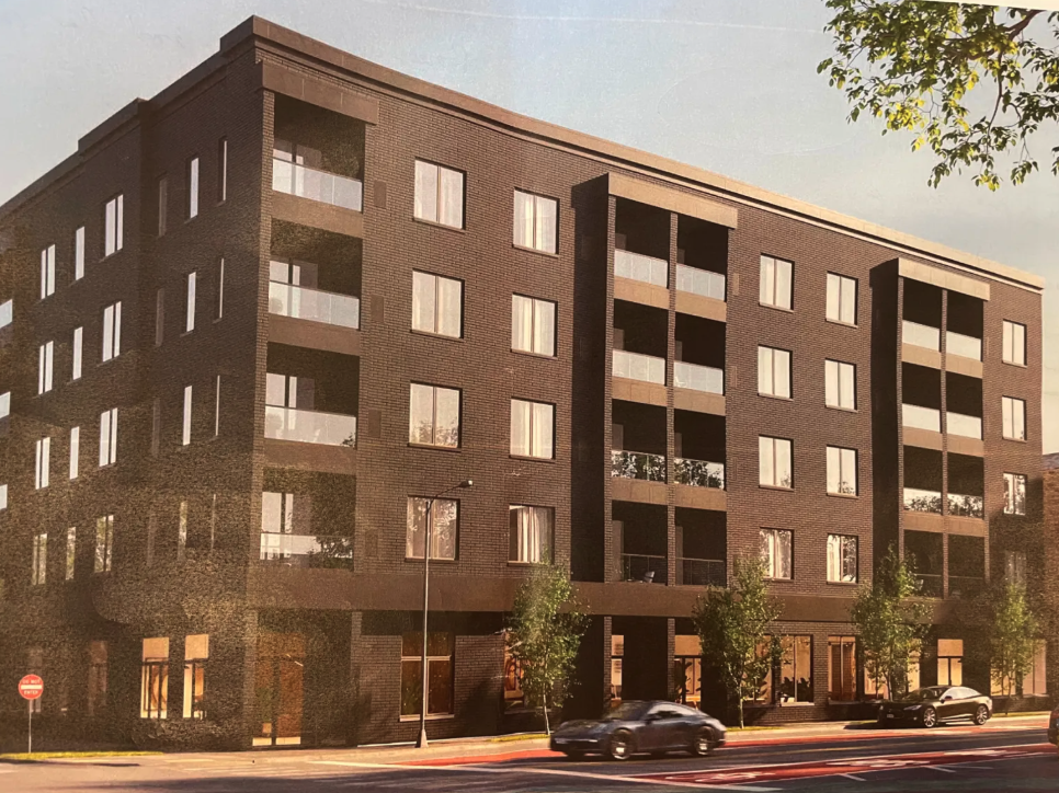 Rendering of the 57 proposed homes at 2652 W. Chicago Ave