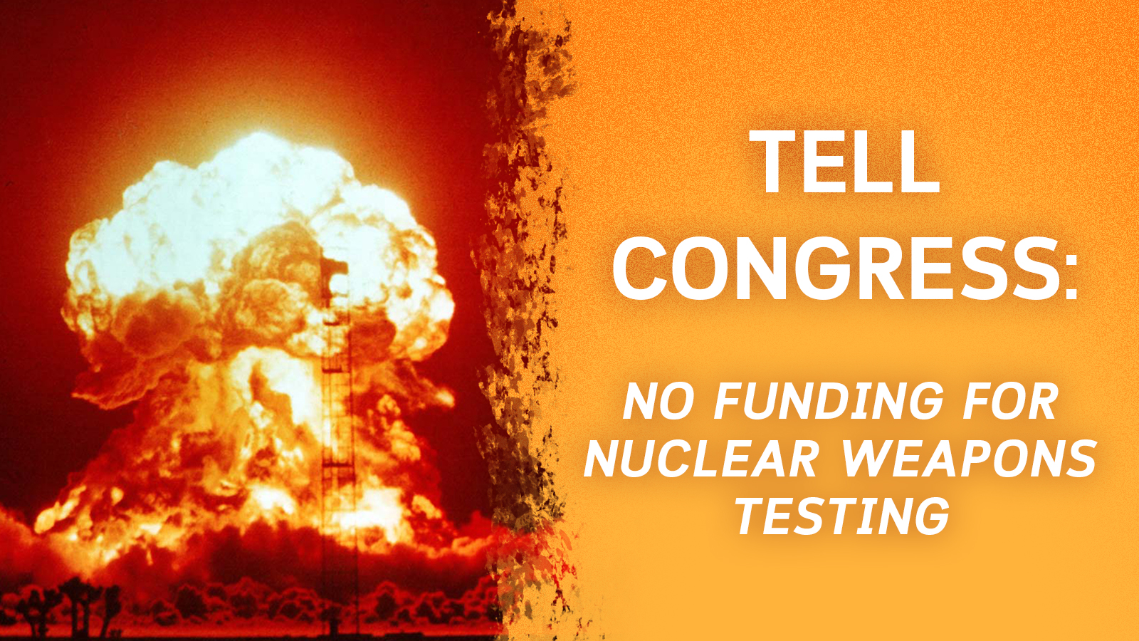 Tell Congress: No Funding for Nuclear Weapons Testing