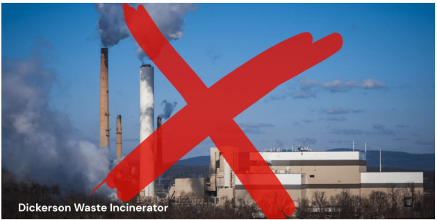 Close Dickerson Waste Incinerator in 2027!