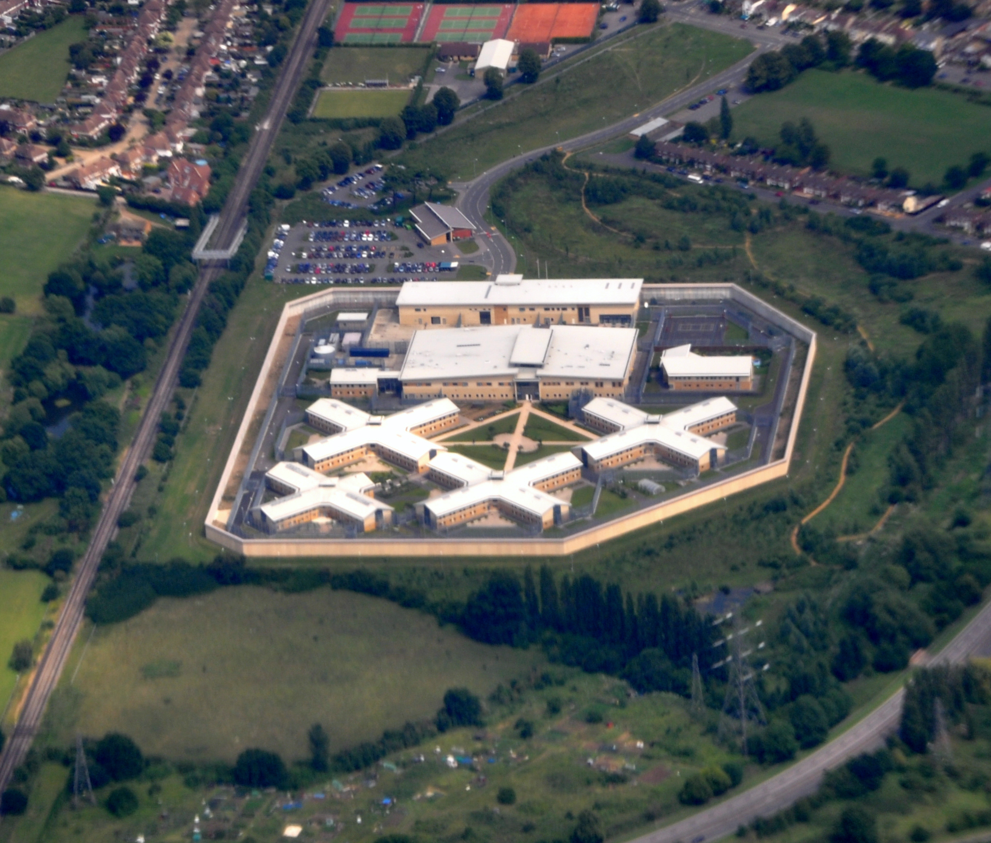 HMP Bronzefield from the air