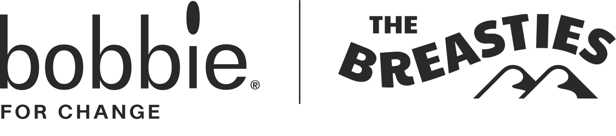 Bobbie for Change and The Breasties logo lockup