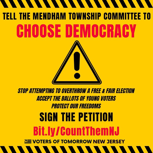 Tell the Mendham Township Committee to CHOOSE DEMOCRACY. Action Network
