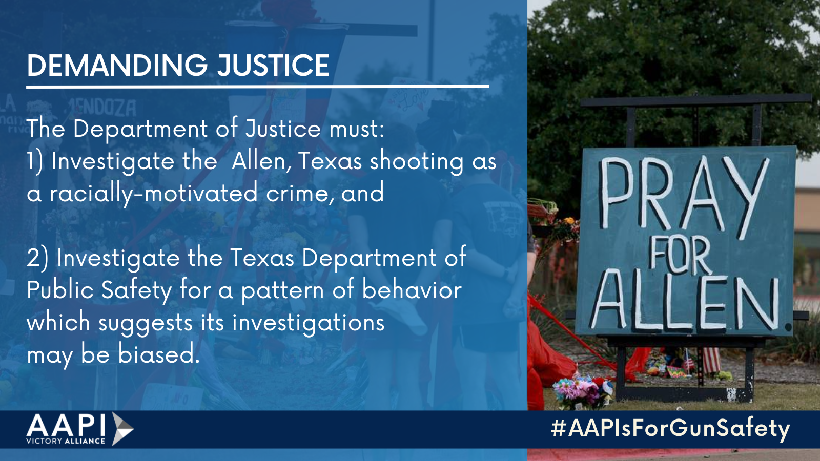 DOJ should investigate the Allen, TX shooting as a hate crime!