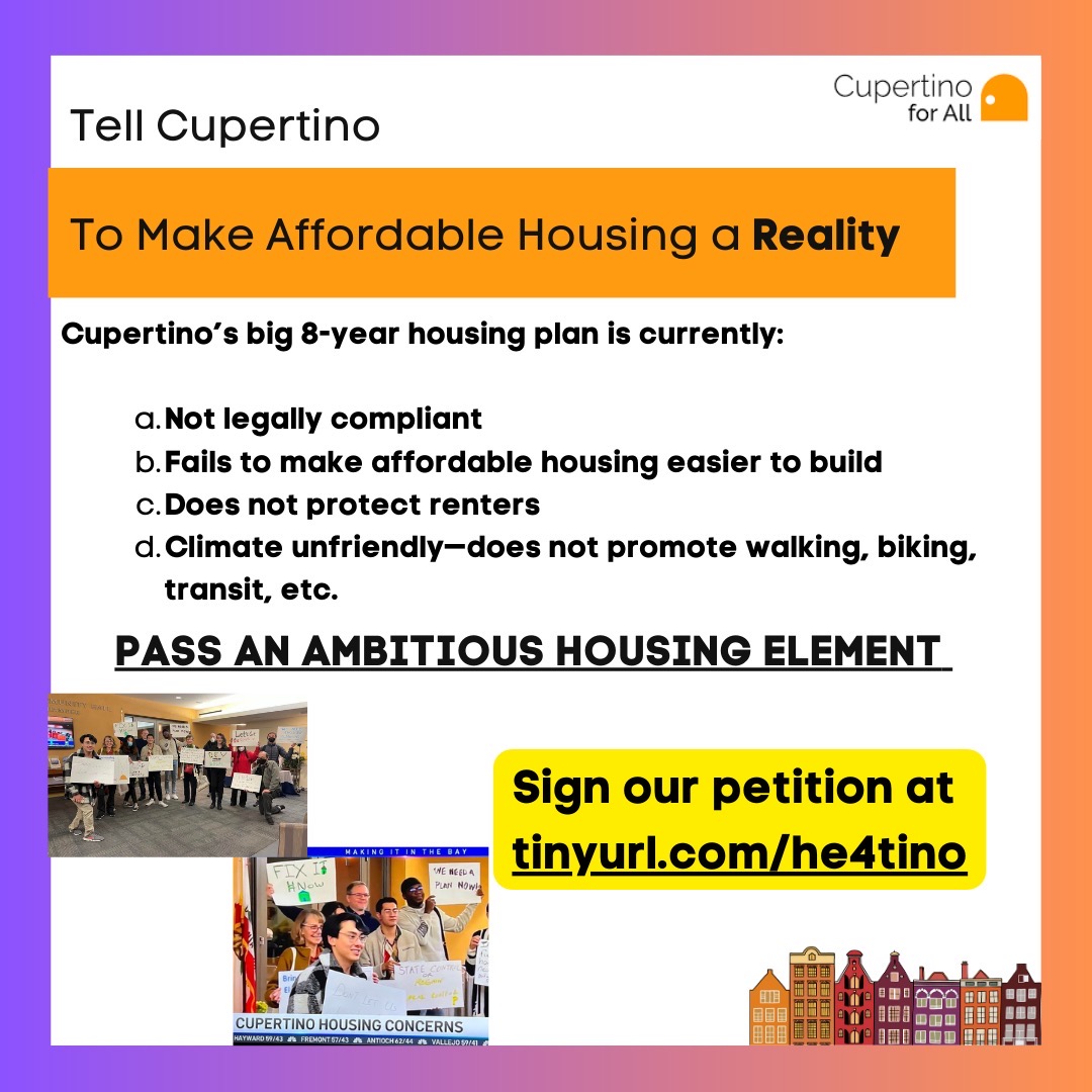 Tell the City of Cupertino—Make Affordable Housing a Reality Action