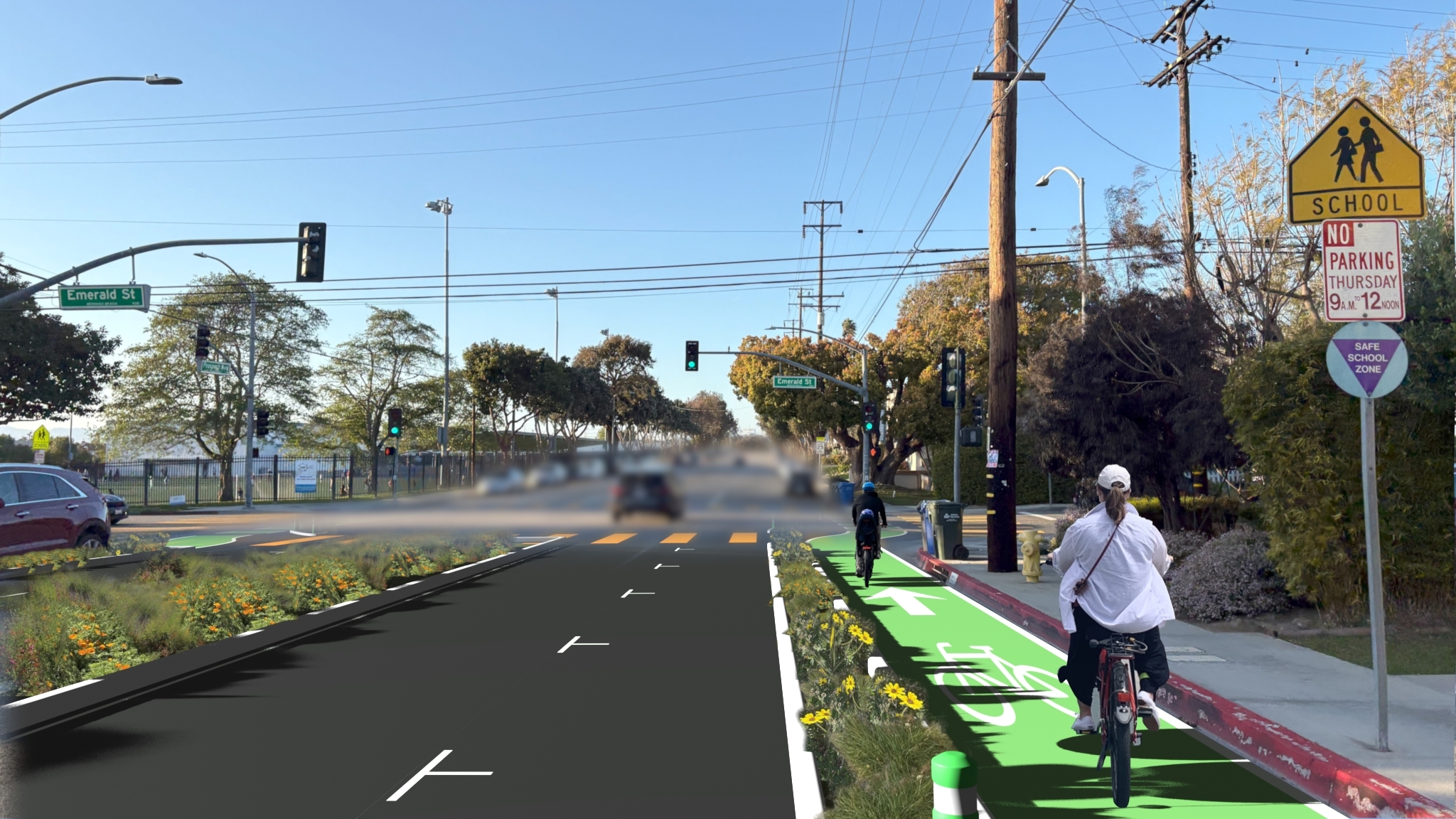 Proposed incorporation of Class IV bike lanes on Prospect Ave
