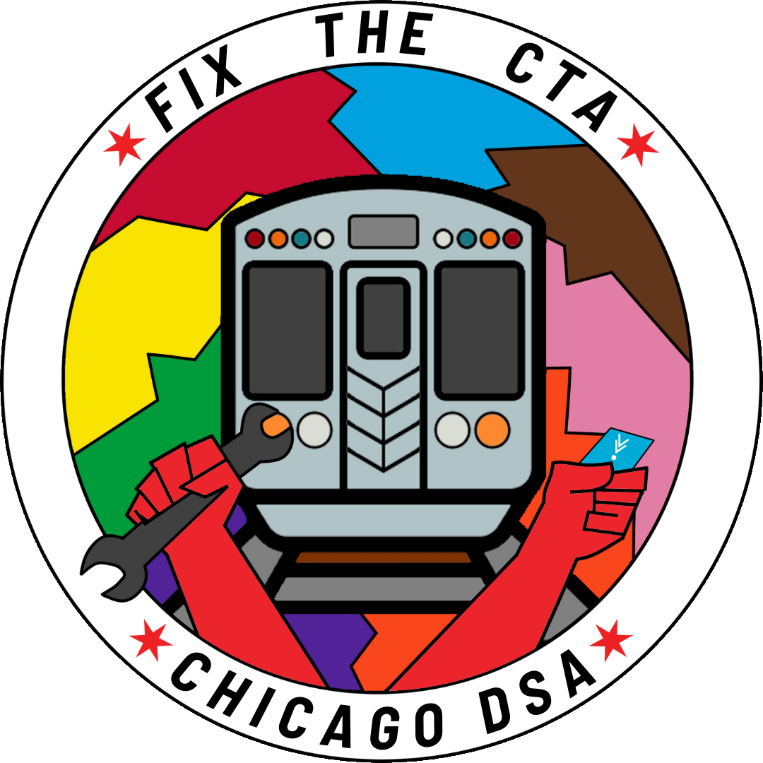 logo for the Chicago DSA fix the CTA campaign