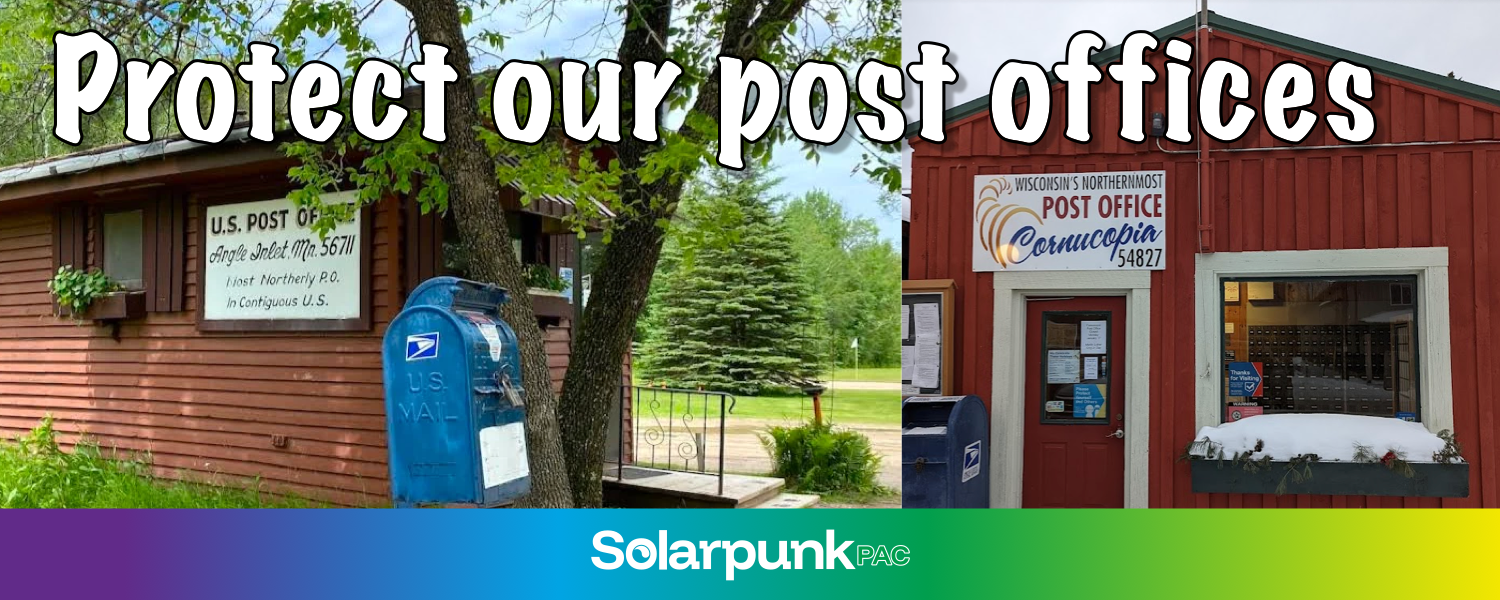 Images of two post offices with text that says "Protect Our Post Offices"