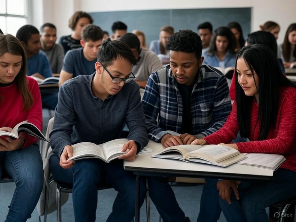 Students in a classroom