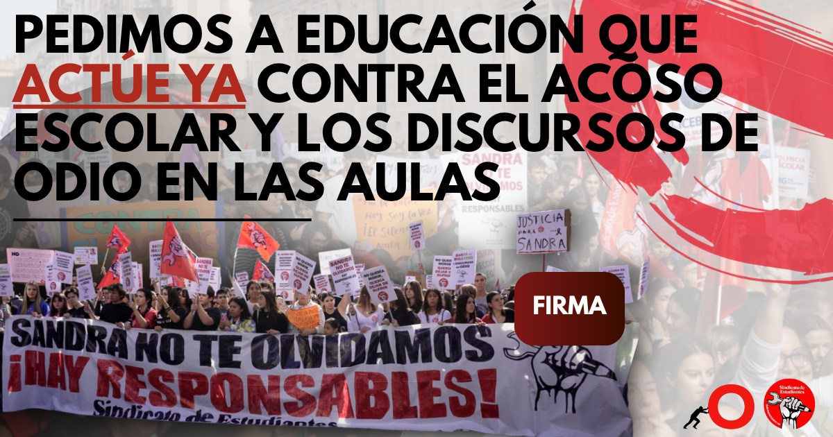 Carta abierta a Pilar Alegría: Pedimos a Educación que actué ya contra el acoso escolar y los discursos de odio en las aulas