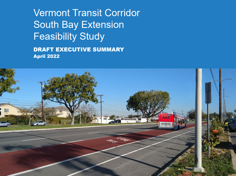 Cover page of VTC South Bay Feasibility Study