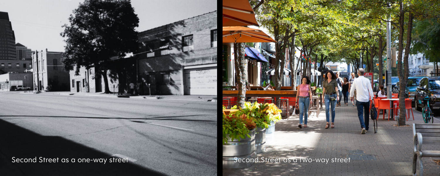 Second St before and after