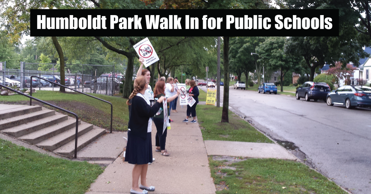 Humboldt Park's Walk In for Public Schools Action Network