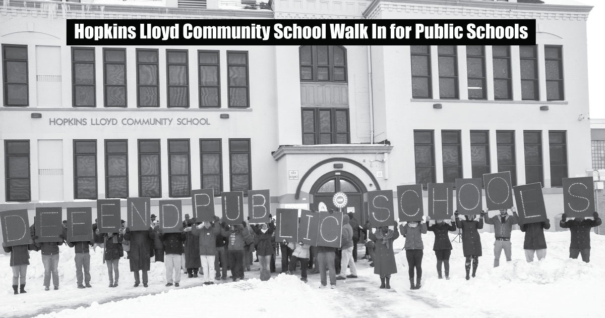 Hopkins Lloyd Community School Walk In for Public Schools Action Network