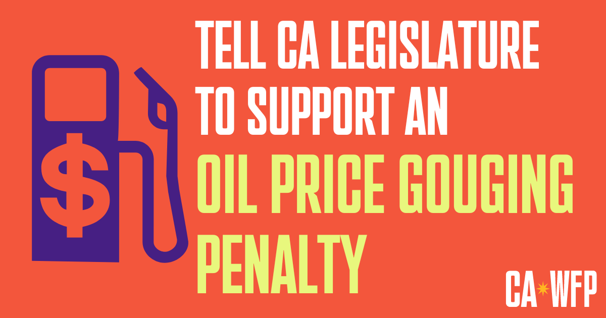 Tell your State Legislators to hold Big Oil accountable for Price Gouging!