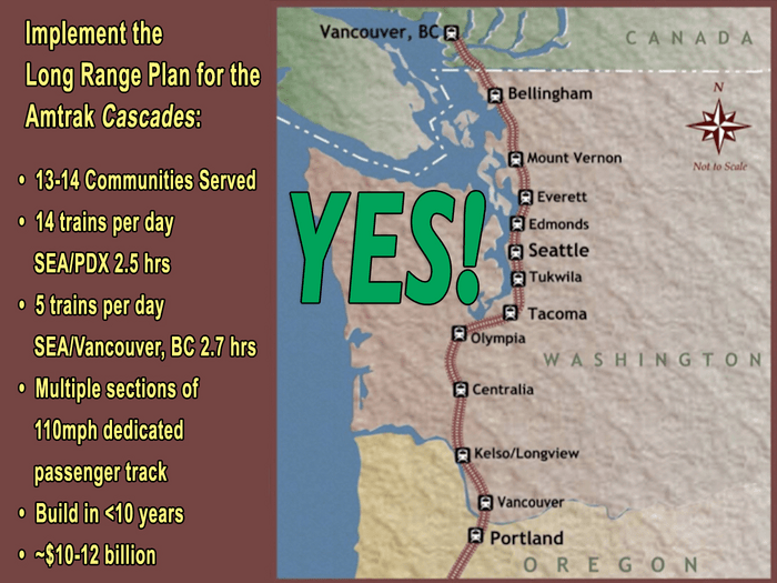 Cascade Train Map Wsdot Rail Plan , Amtrak Cascades Path to Increasing Speed and ...