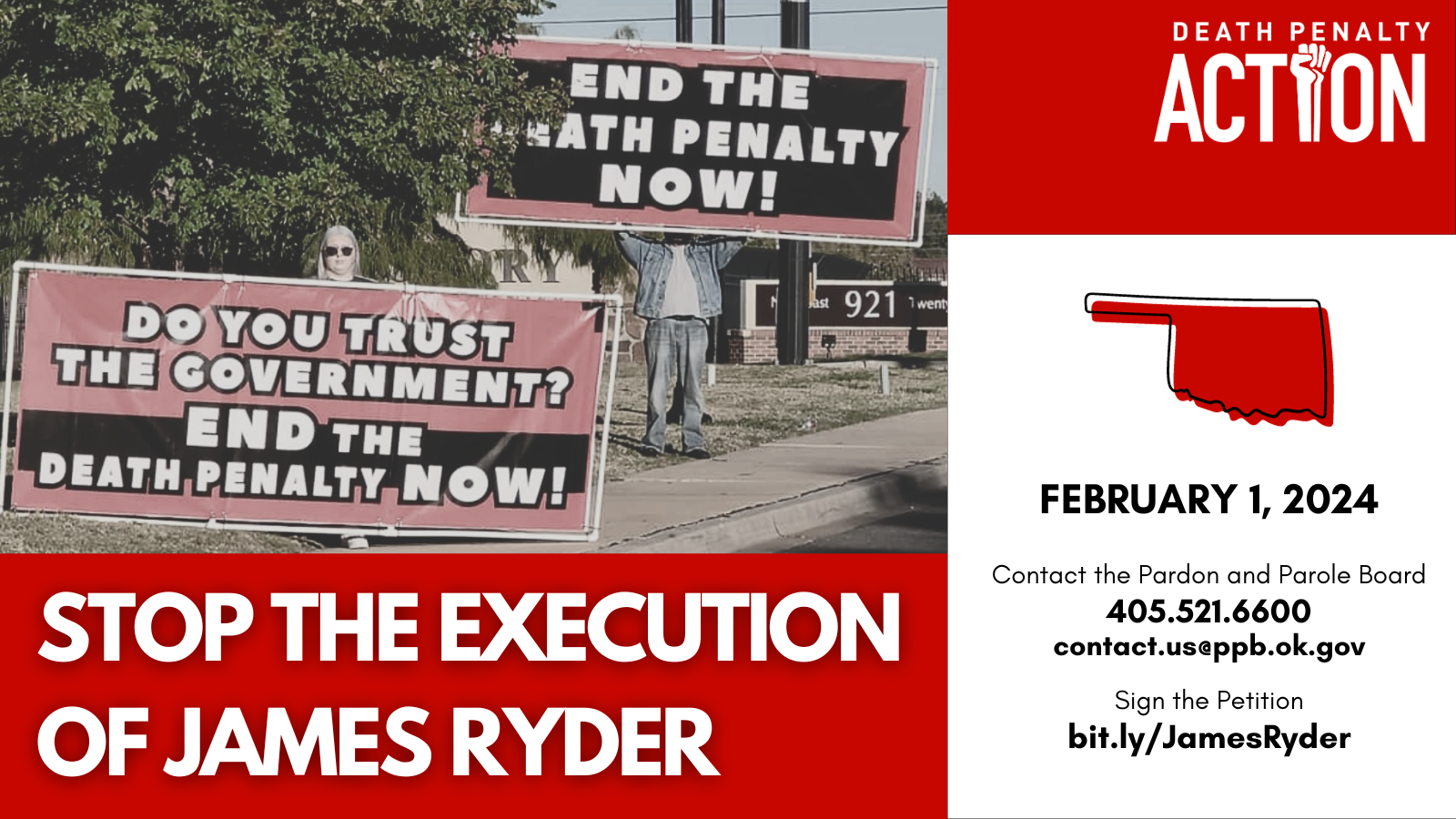 Stop the Execution of James Ryder in Oklahoma - Action Network