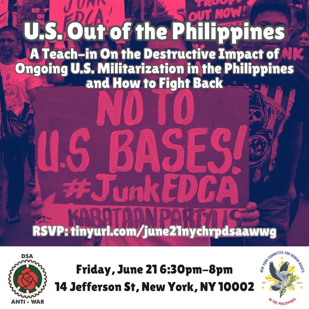 U S Out Of The Philippines A Teach In On The Destructive Impact Of