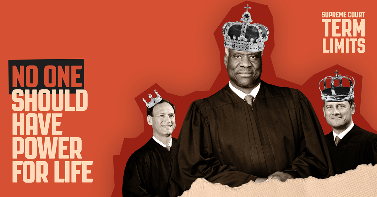 Justices used to serve 15 years. Now it’s 26. Nobody voted for that. Tell Congress ⬇️ actionnetwork.org/letters/tell...