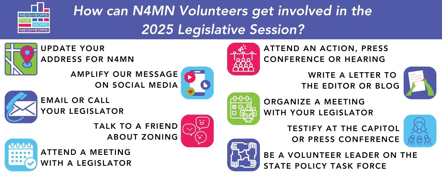 Graphic of volunteer opportunities with N4MN