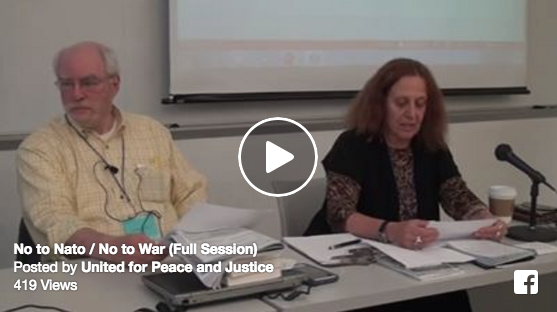 UFPJ No to Nato - No to War Panel at the Left Forum in 2016