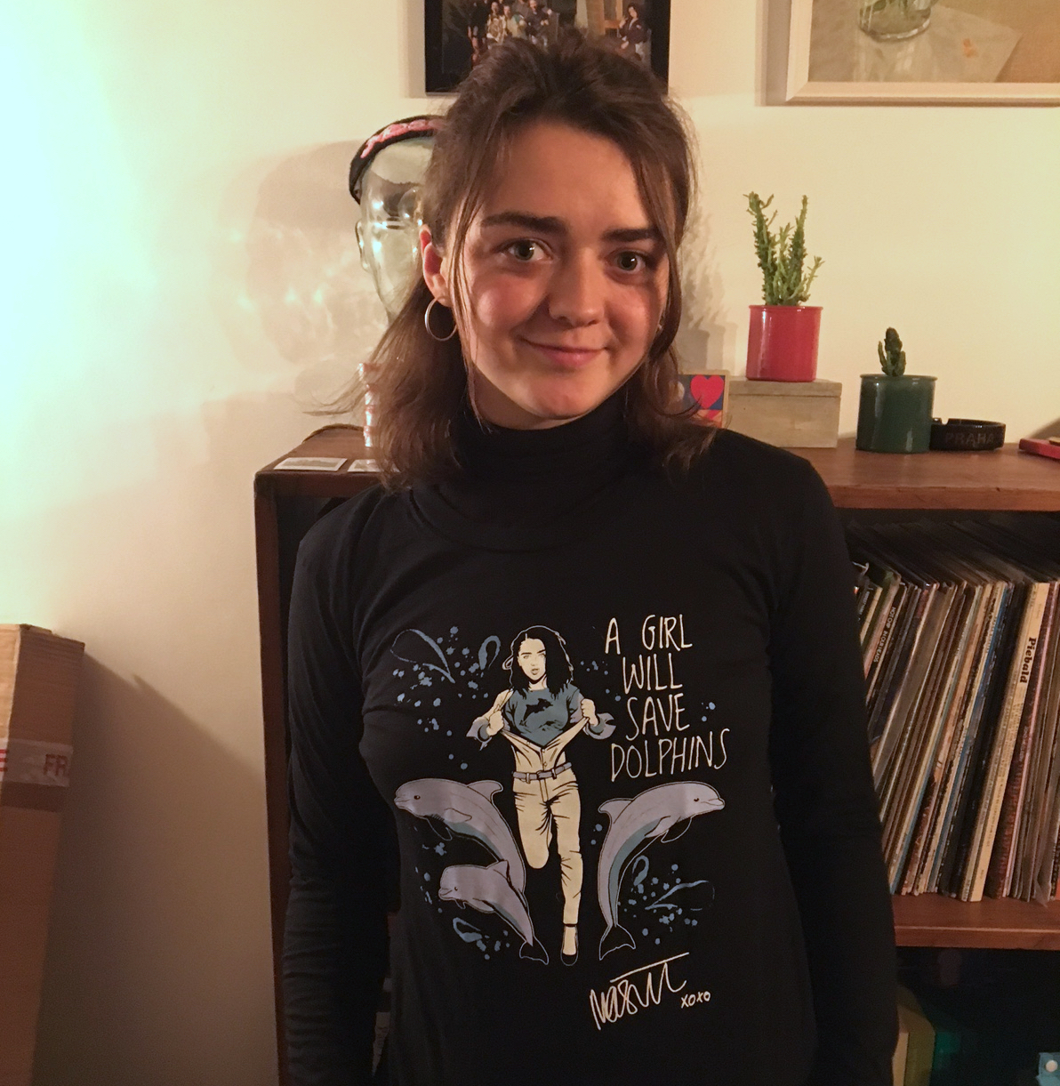 Maisie Williams "A Girl Will Save Dolphins" Shirt