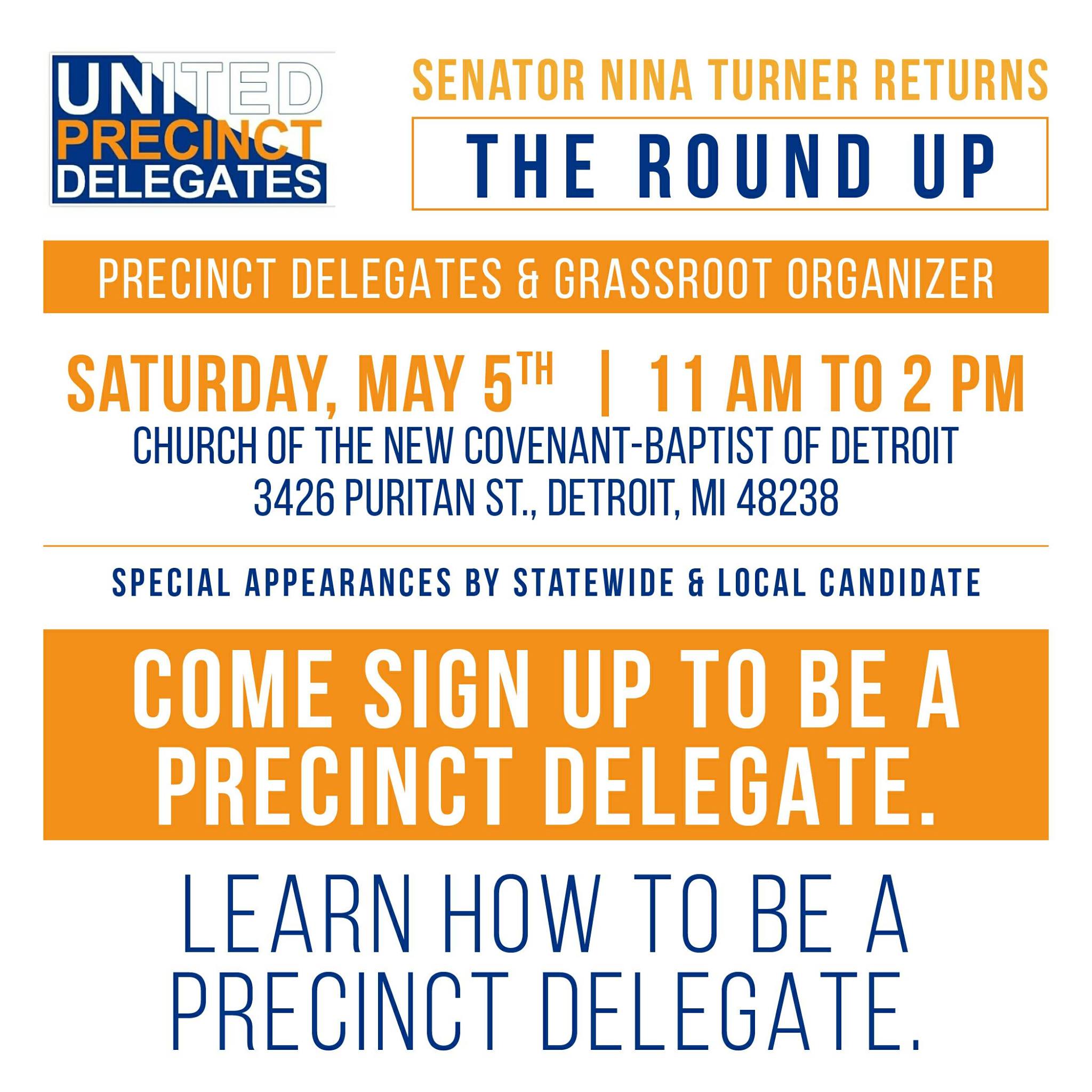 Precinct RoundUp. Free Training. PD Candidate Sign