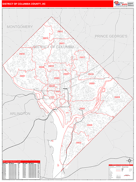 DC zip map DC zip map