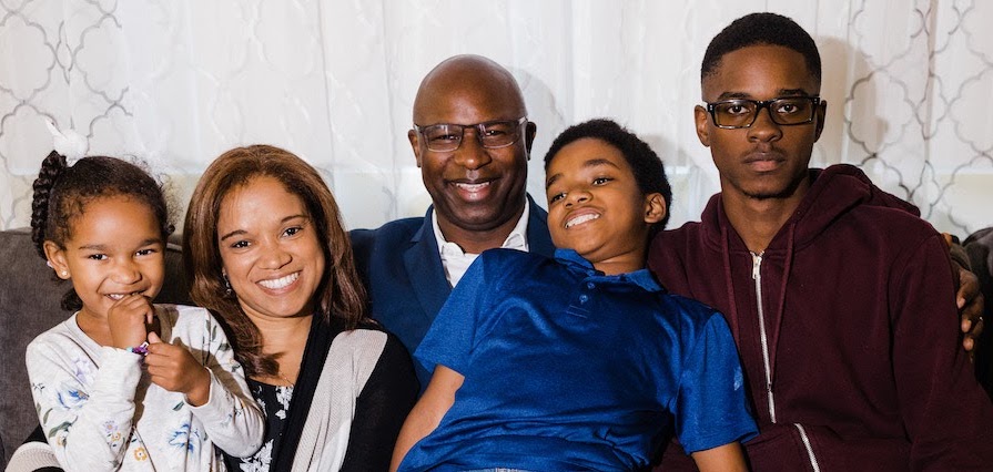 Photo of Jamaal and his family