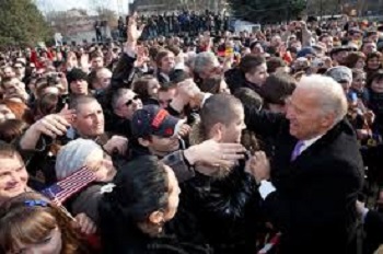 Joe Biden Greets Crowd